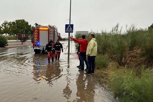 The streets of Toledo, Spain, are flooded Sunday as a slow moving storm system brought torrential rain to much of the western part of the country. Photo courtesy of Toledo Mayor Carlos Velázquez/Twitter