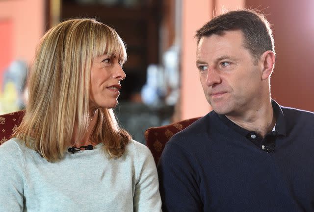 <p>JOE GIDDENS/AFP/Getty</p> Kate and Gerry McCann during an interview with the BBC's Fiona Bruce on April 28, 2017.