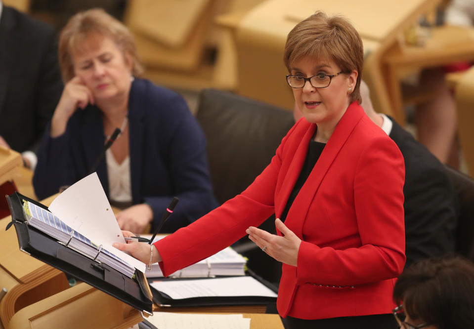 <p>The First Minister accused the PM of being scared to include her in any proposed TV debate on the UK Government’s Withdrawal Agreement.</p>
