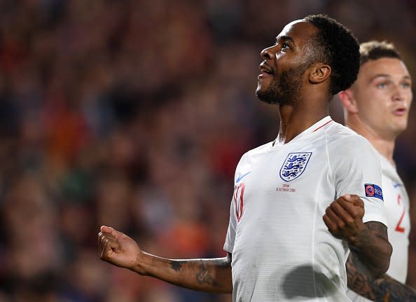 Raheem Sterling scored his first England goal in 27 games: Getty