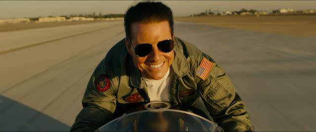 Paramount Pictures Tom Cruise in <em>Top Gun: Maverick</em> (2022). Kids, don't try this at home.