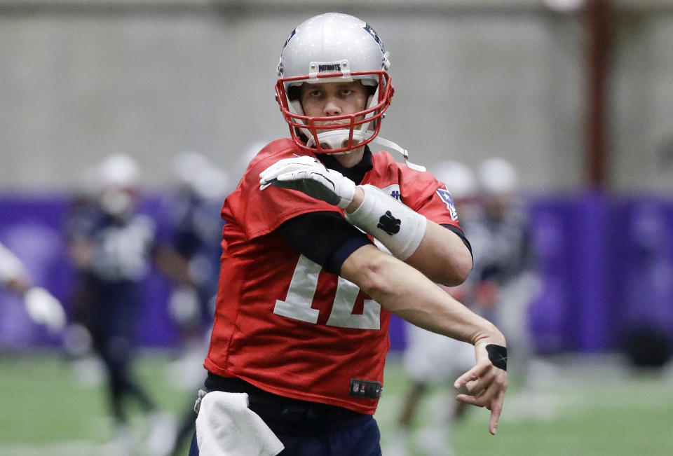 New England Patriots quarterback Tom Brady isn’t ready to talk retirement just yet. (AP)