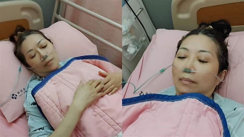 「小姚蘇蓉」劉明珠先前罹患肺浸潤入院11天。（圖／劉明珠提供）　