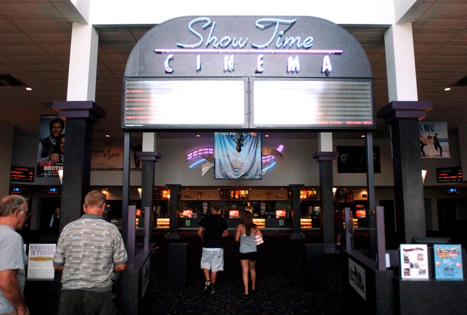 Moviegoers line up for tickets at Showtime Cinema in Franklin in 2008. The theater, built in 2003, was acquired by Marcus Theatres in 2011. Marcus closed down the Showtime in September 2023.
