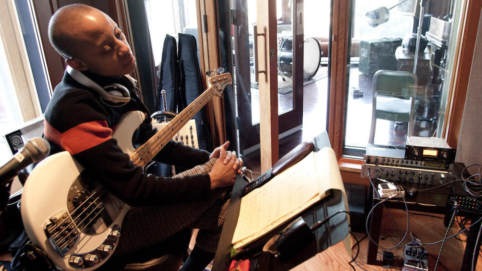 Gail Ann Dorsey recording at the Allaire Studio, New York, 21 January 2008.