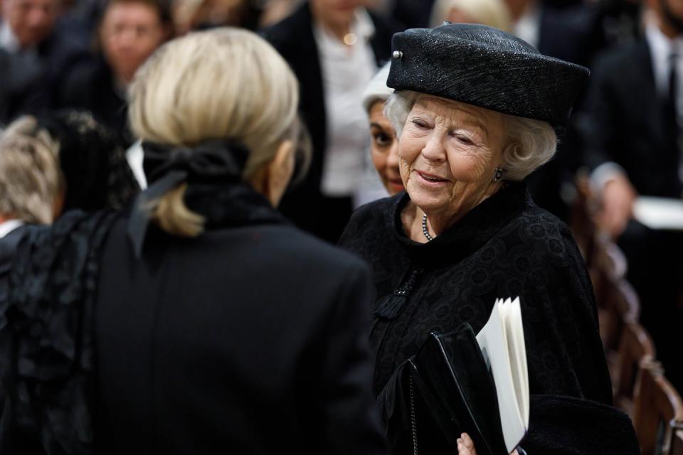 <p>Former queen Beatrix of the Netherlands was in attendance with her son and daughter-in-law.</p>