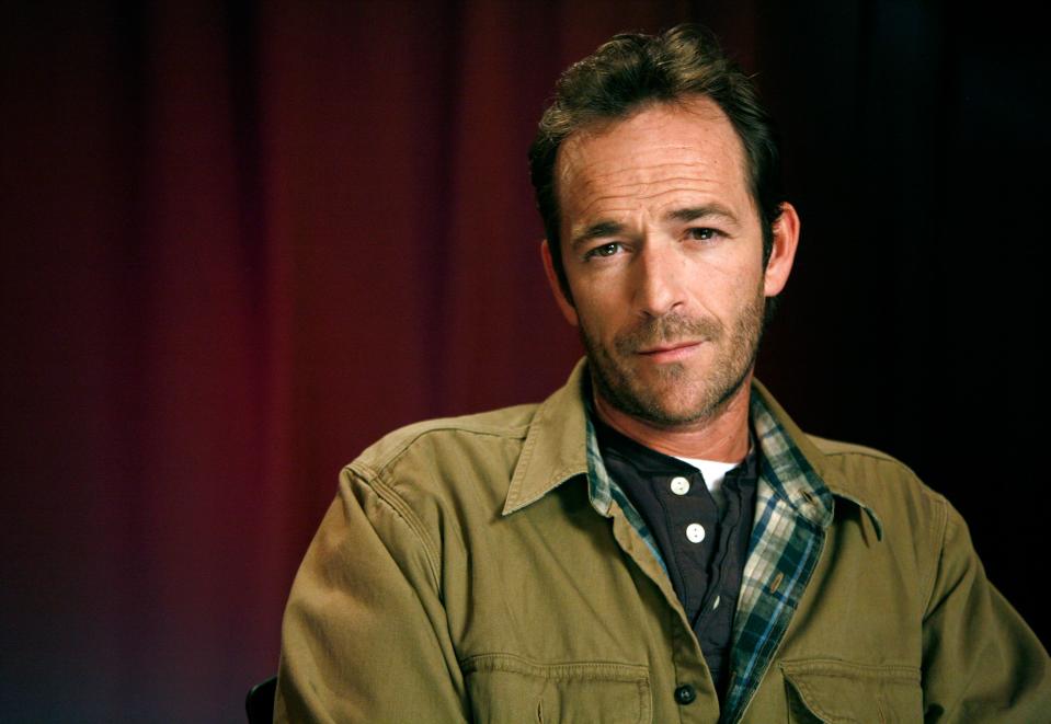 In this Jan. 26, 2011 file photo, actor Luke Perry poses for a portrait in New York. Perry, who gained instant heartthrob status as wealthy rebel Dylan McKay on "Beverly Hills, 90210," died Monday, March 4, 2019, after suffering a massive stroke, his publicist said. He was 52.