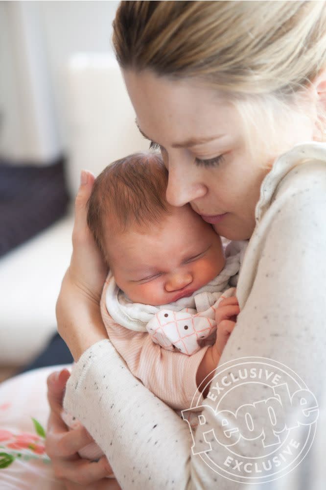 Alexandra Breckenridge and newborn daughter Billie