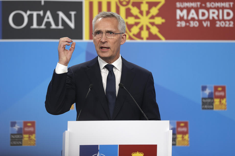 Nato-Generalsekretär Jens Stoltenberg während des Nato-Gipfels in Madrid. (Bild: Burak Akbulut/Anadolu Agency via Getty Images)