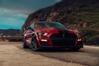 <p>Whatever the numbers, they’ll come from a supercharged DOHC 5.2-liter V-8 derived from <a rel="nofollow noopener" href="https://www.caranddriver.com/ford/mustang-shelby-gt350-gt350r" target="_blank" data-ylk="slk:the one-rung-lower GT350;elm:context_link;itc:0;sec:content-canvas" class="link ">the one-rung-lower GT350</a>’s engine. </p>
