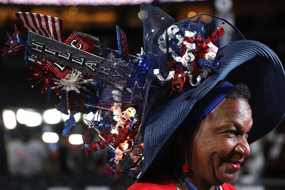 Lavon Bracy walks the floor prior to the start of the first day of the Democratic National Convention at the Wells Fargo Center on July 25, 2016, in Philadelphia (Joe Raedle / Getty Images)