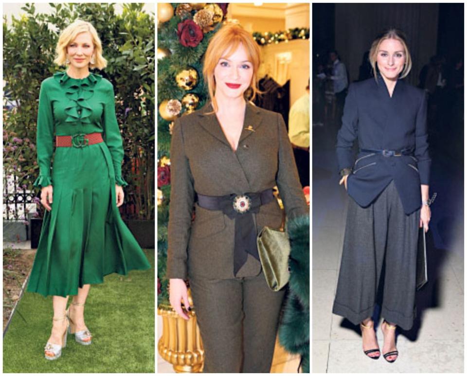 Inspirational: Cate Blanchett, Olivia Palermo, and Christina Hendricks know how to harness the power of a belt - Getty Images 