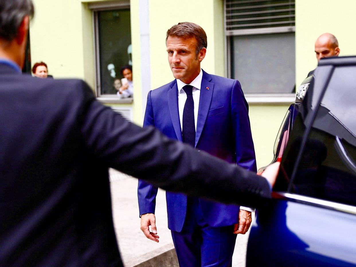 French president Emmanuel Macron (Benoit Lagneux/AFP via Getty Images)