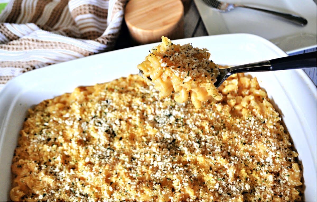 <p>Krista Marshall</p><p>Yep! There is beer in there!</p><p><strong>Get the recipe: <a href="https://parade.com/1200242/kristamarshall/pub-mac-and-cheese/" rel="nofollow noopener" target="_blank" data-ylk="slk:Pub-Style Mac and Cheese;elm:context_link;itc:0;sec:content-canvas" class="link rapid-noclick-resp">Pub-Style Mac and Cheese</a></strong></p>