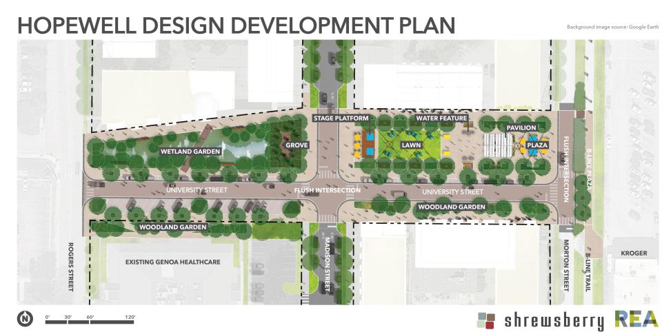 A plan for the city's Hopewell project.