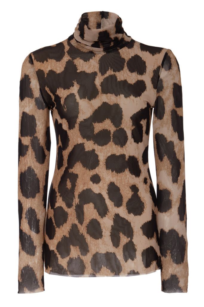 ganni, ganni top, leopard print, leopard print top, turtleneck, fall 2020 fashion trends, fashion