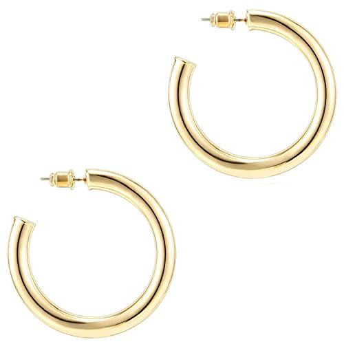 31) 14K Gold Hoop Earrings