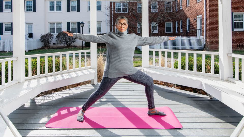 Yoga instructor Gayle Fleming, 76. - Michael Ventura