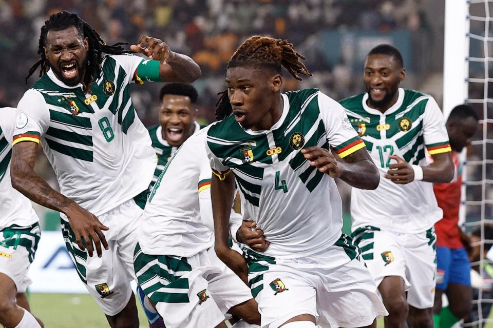 Drama: Cameroon score the winner in injury time (AFP via Getty Images)