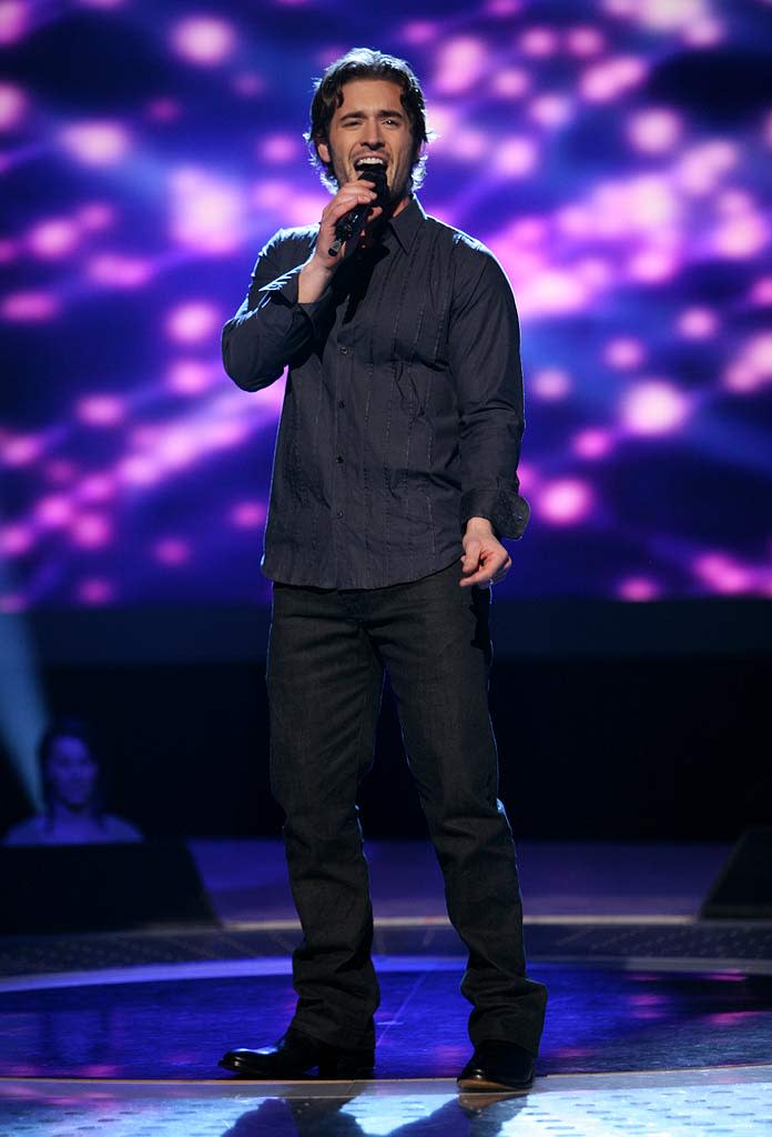 Luke Menard performs as one of the top 20 contestants on the 7th season of American Idol.