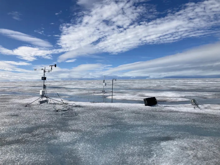 In August 2021, rain fell at the Greenland ice sheet summit for the first time on record. Weather stations across Greenland captured rapid ice melt. <a href=