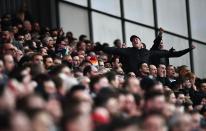 <p>Blackburn fans at Ewood Park </p>