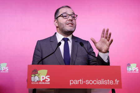 Rachid Temal of the French Socialist Party speaks during a news conference at the party rue de Solferino headquarters in Paris, France, September 20, 2017. REUTERS/Charles Platiau