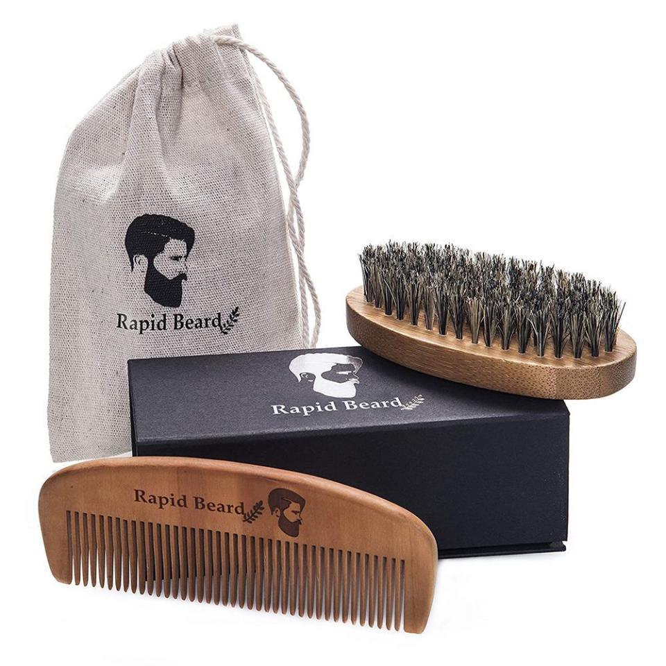 8) Beard Brush and Comb Kit