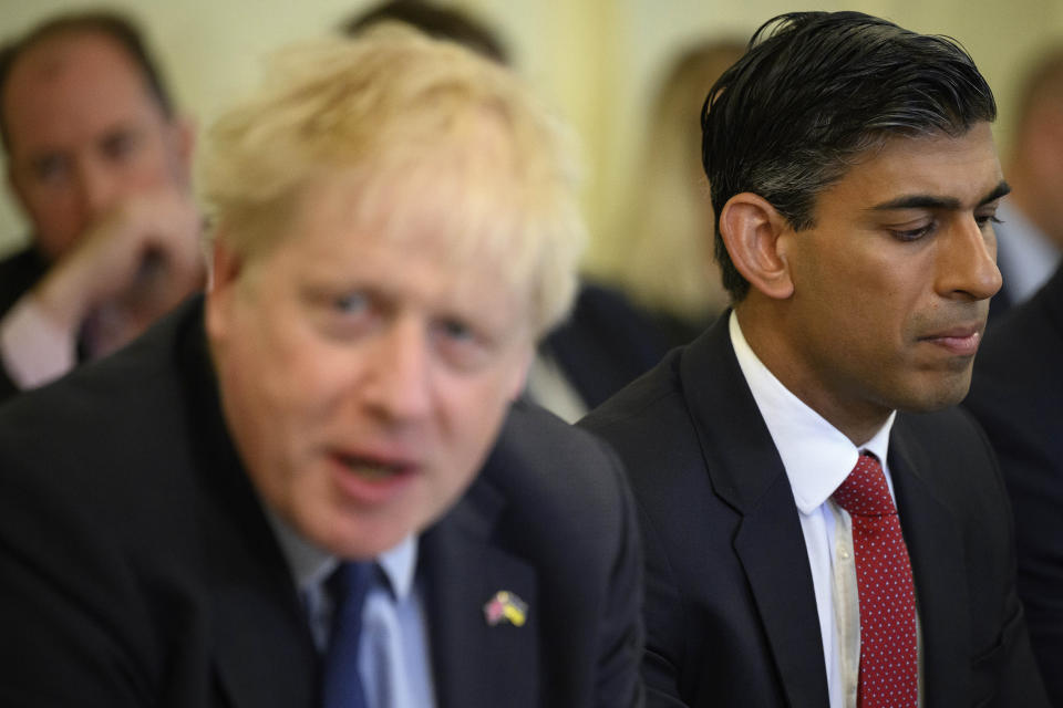 Both Boris Johnson and Rishi Sunak have been fined over the partygate scandal. (Getty)