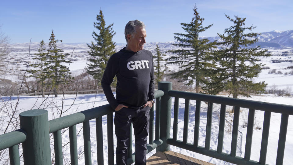 Bill Zanker is shown Friday, March 5, 2021, in Park City, Utah. Zanker, whose Grit Bxng gym in Union Square, Manhattan has been closed since March. Zanker is envisioning a comeback after being forced to close his luxury gym, Grit Bxng due to COVID-19 concerns. He's raising money to launch an at-home fitness business in the fall, which will mean eventually hiring to support a online business, including customer service and supply specialists. (AP Photo/Rick Bowmer)