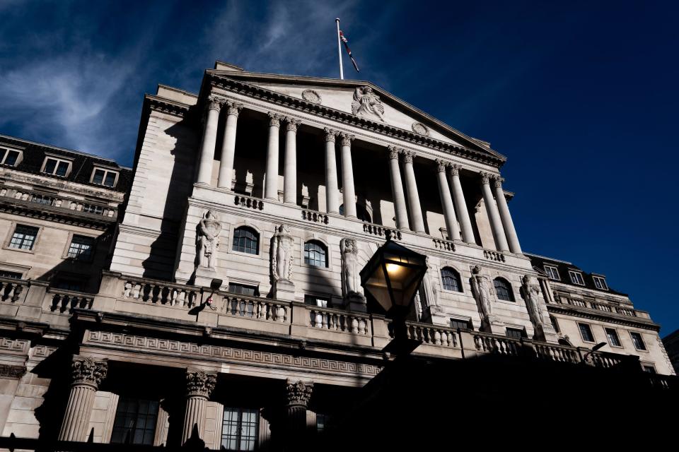 britcoin File photo dated 21/09/23 of a general view of the Bank of England, London. British banks could face criticism if they follow in the footsteps of JP Morgan's Chase, which moved to block cryptocurrency payments for its UK customers, a banking lawyer has said.