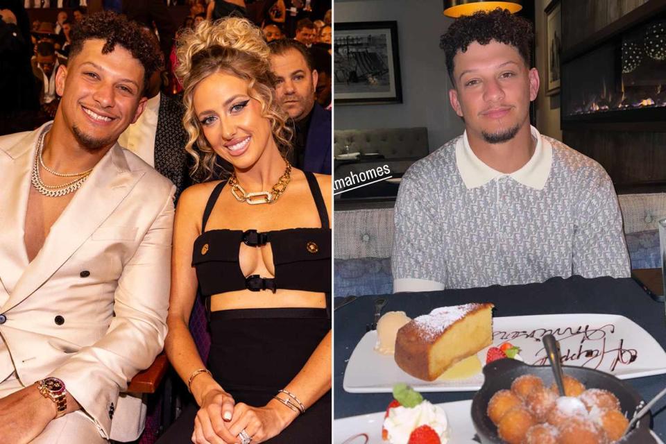 <p>Christopher Polk/Variety via Getty; Brittany Mahomes/Instagram</p> Patrick and Brittany Mahomes; Patrick at the couple