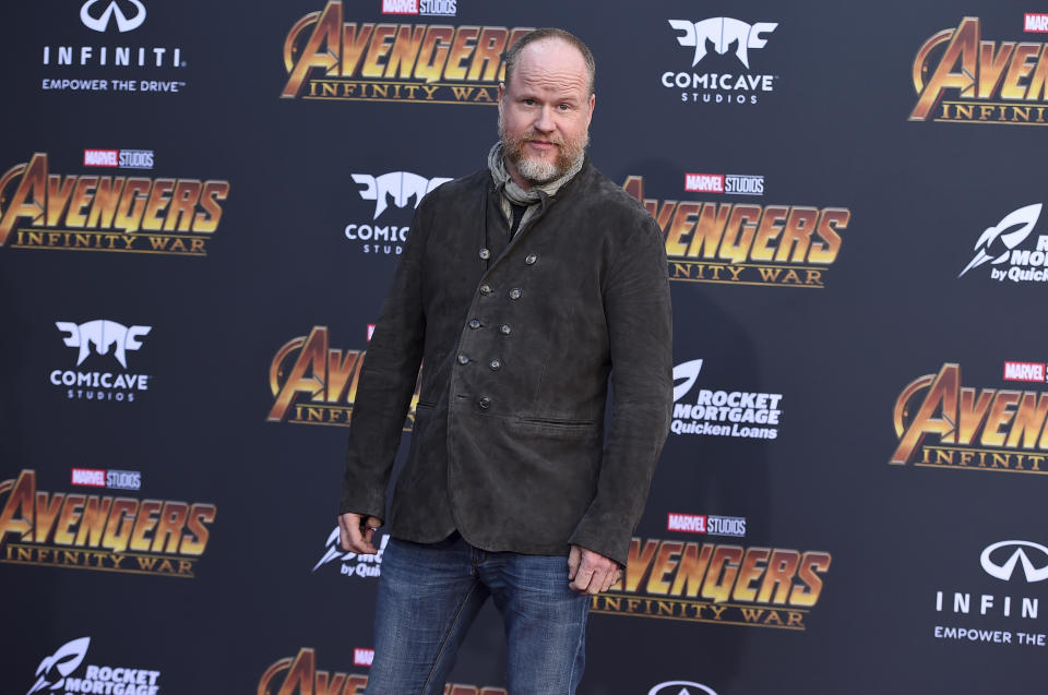 Joss Whedon arrives at the world premiere of “Avengers: Infinity War” on Monday, April 23, 2018, in Los Angeles. (Photo by Jordan Strauss/Invision/AP)