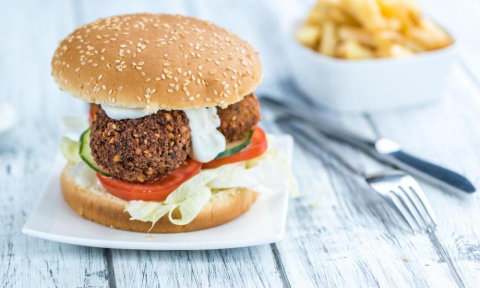 Describing a falafel burger as being organic and suitable for vegetarians may not be the best way to broaden its appeal.