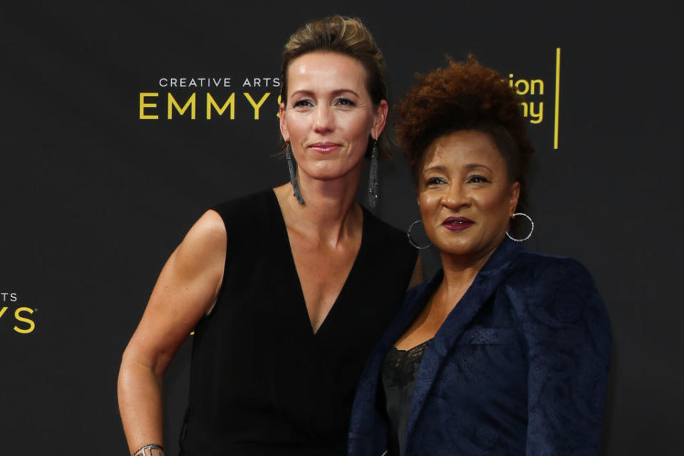 Alex and Wanda Sykes smiling at the Emmys