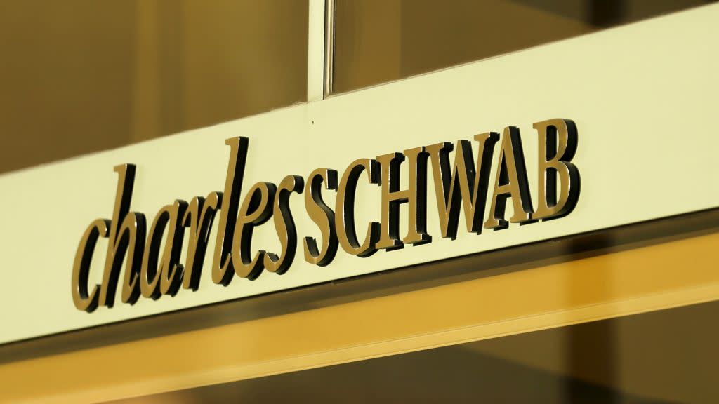 A Charles Schwab sign