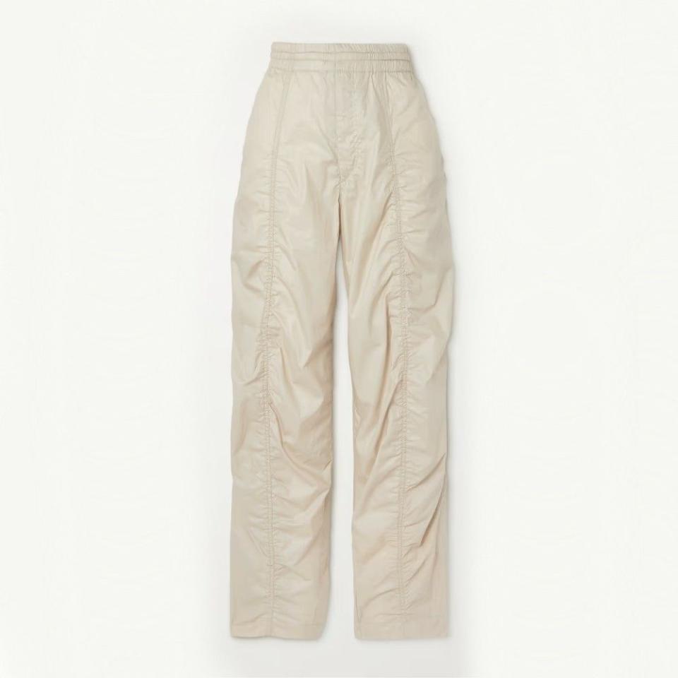 Kimbra Cotton-Shell Straight-Leg Track Pants