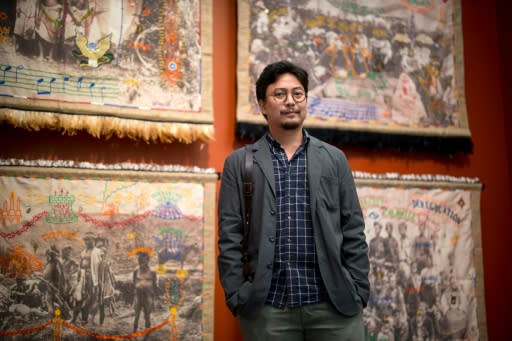 Filipino artist Cian Dayrit used embroidery to comment on colonialism and its present day legacies