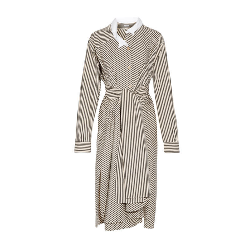 <a rel="nofollow noopener" href="http://rstyle.me/~9NO5W%20" target="_blank" data-ylk="slk:Striped Cotton-Poplin Shirt Dress, Loewe, $1290;elm:context_link;itc:0;sec:content-canvas" class="link ">Striped Cotton-Poplin Shirt Dress, Loewe, $1290</a>