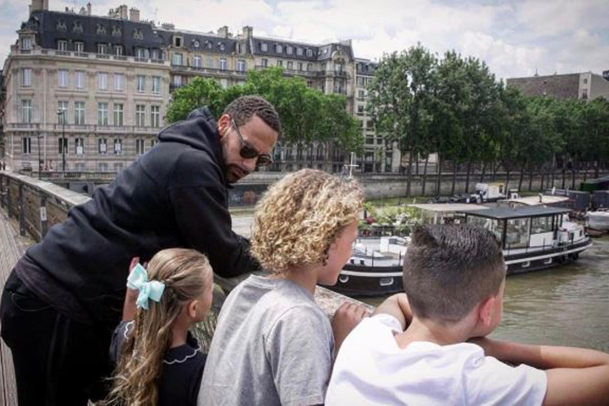 Raising kids alone: Rio Ferdinand with his three children Lorenz, Tate and Tia: Instagram/ Rio Ferdinand