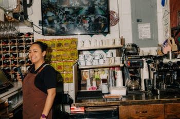 I love Paraguay inside behind the counter.