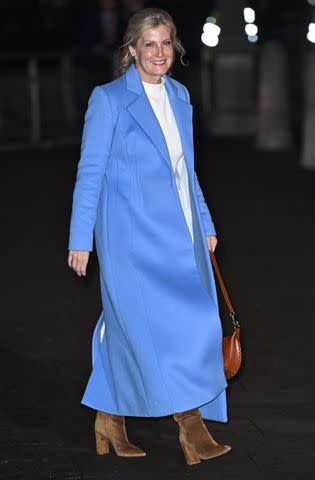 <p>Doug Peters/PA Images via Getty Images</p> Sophie, the Duchess of Edinburgh arrives for the Together At Christmas Carol Service at Westminster Abbey in London on December 8.