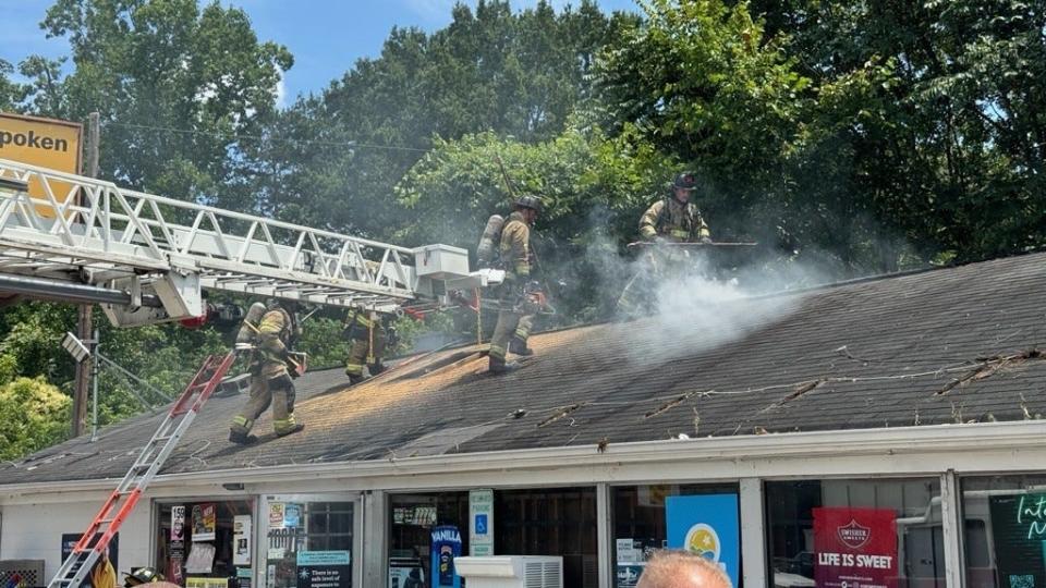 Gastonia fire fighters extinguished a fire at the Gray Franklin Express Mart 1007 E. Franklin Blvd. just after 2 p.m. Thursday, June 20.