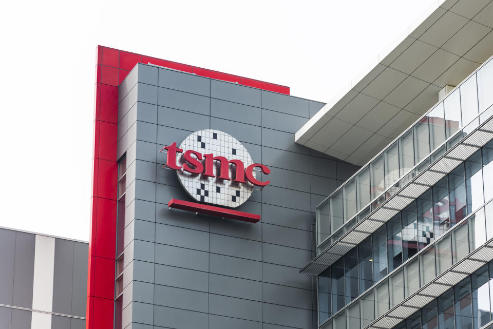 Tainan, Taiwan- September 30, 2021: Taiwan Semiconductor Manufacturing Company (TSMC) plant in Tainan Science Park, Taiwan; TSMC is the world's largest dedicated independent semiconductor foundry.