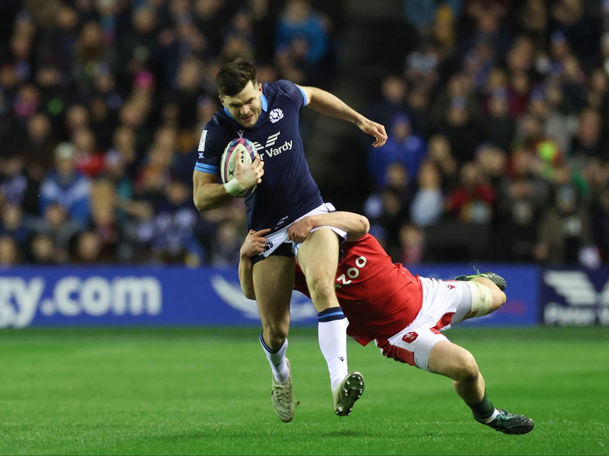The versatile Blair Kinghorn scored a hat-trick from the wing against Italy in 2019 but starts at fly-half today (Getty Images)