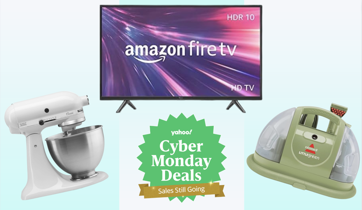 amazon cyber monday deals: kitchenaid stand mixer, fire tv, bissell little green cleaner