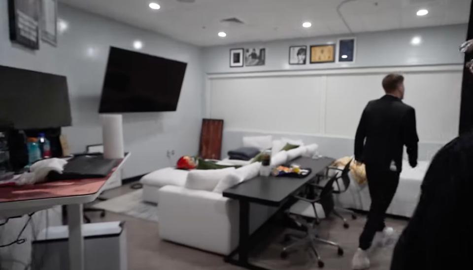 MrBeast's living room