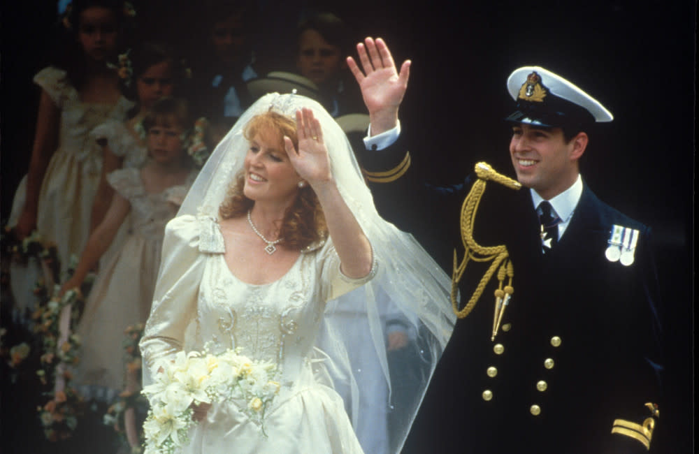 Sarah Ferguson and Prince Andrew on their wedding day in July 1986 credit:Bang Showbiz
