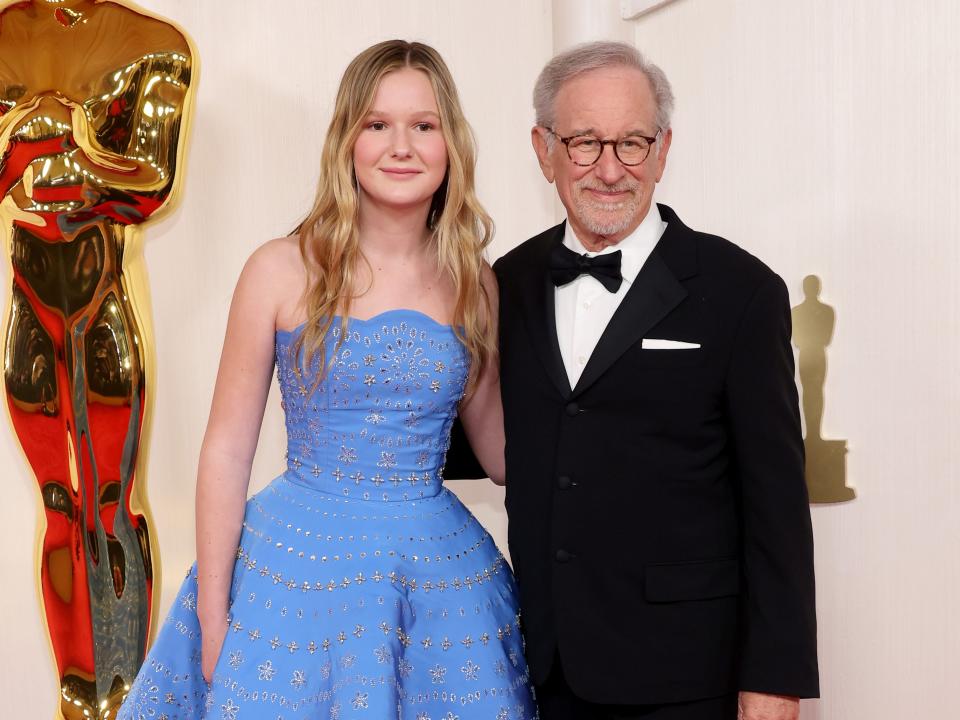 Steven Spielberg and his step-granddaughter Eve Gavigan.