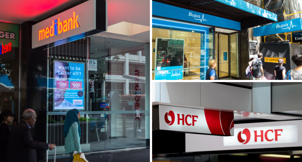 Medibank, Bupa and HCF major health insurance providers in Australia.